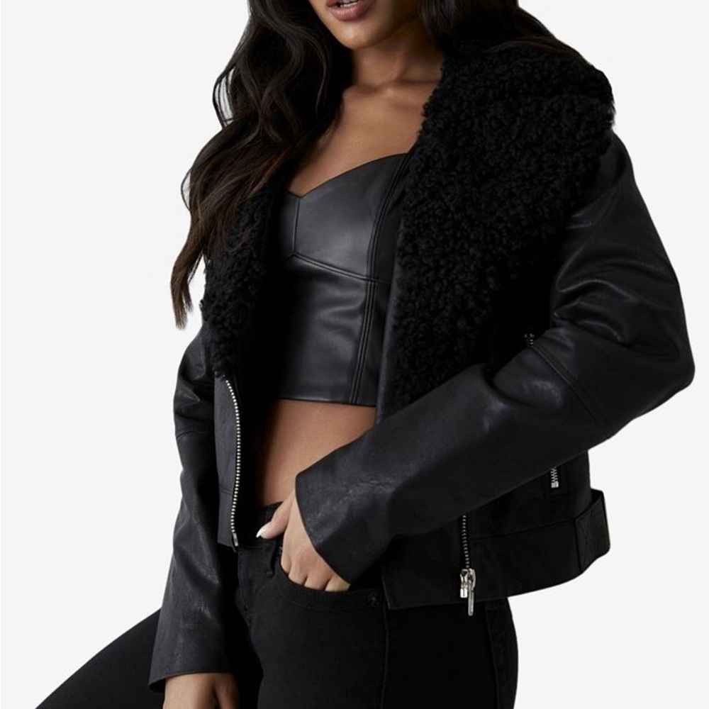 TRUE RELIGION
Women's Shearling Biker Jacket